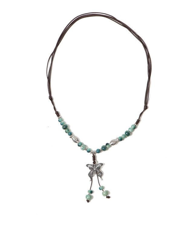 WEGO Lバタフライビーズネックレス 柄3