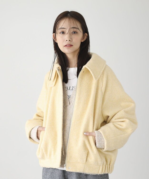 Green Parks ２ＷＡＹカラーコクーンブルゾン Yellow