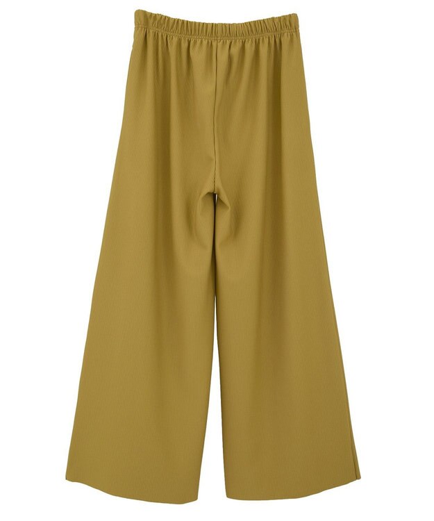 Green Parks 楽ちんプリーツワイドパンツ Mustard