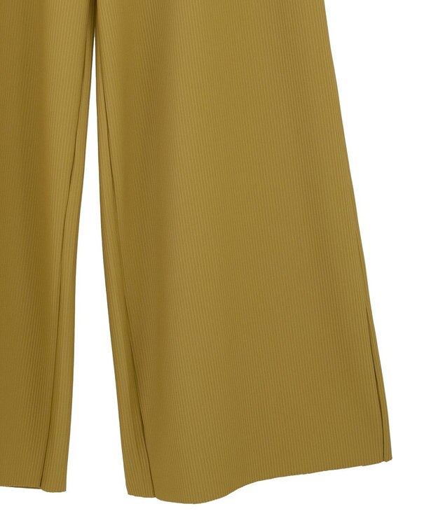 Green Parks 楽ちんプリーツワイドパンツ Mustard