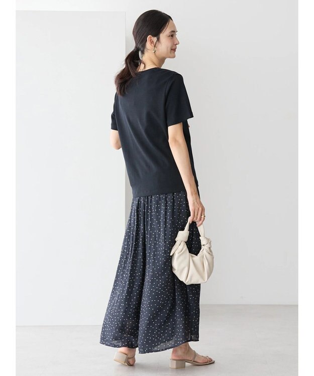 AMERICAN HOLIC キレイＣＯＴＴＯＮクルーネックカットプルオーバー Black