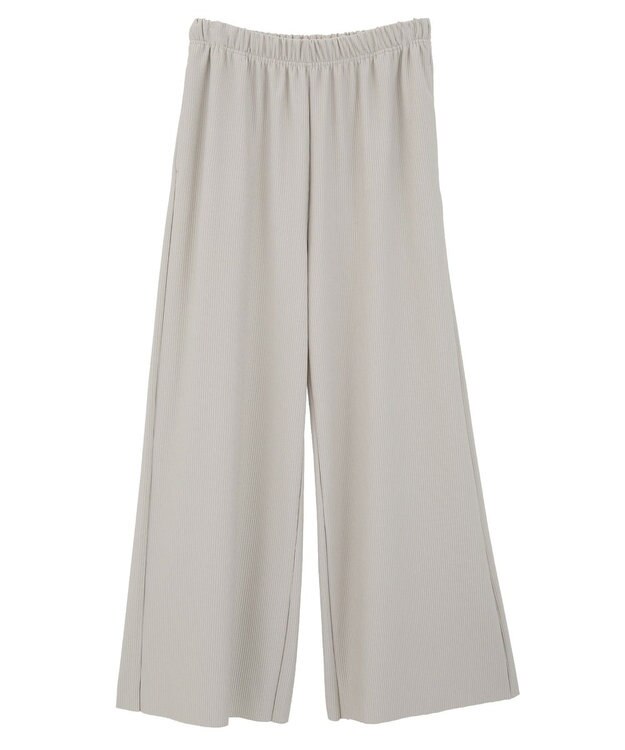 Green Parks 楽ちんプリーツワイドパンツ Ecru