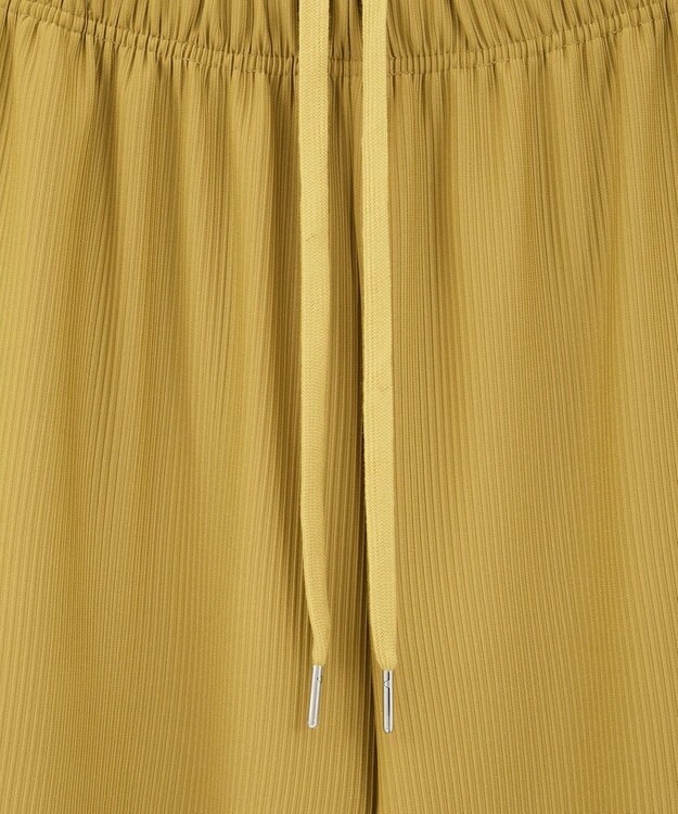 Green Parks 楽ちんプリーツワイドパンツ Mustard