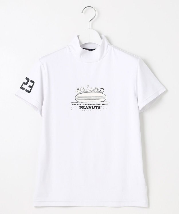 23区GOLF 【PEANUTS】【WOMEN】スヌーピーコラボ モックネックシャツ ホワイト系
