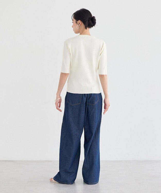 earth music&ecology フェイクレイヤードアメスリプルオーバー Ivory