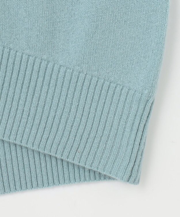 J.PRESS LADIES L 【洗える】CASHMERE BLEND Vネック ニット ライトグリーン系