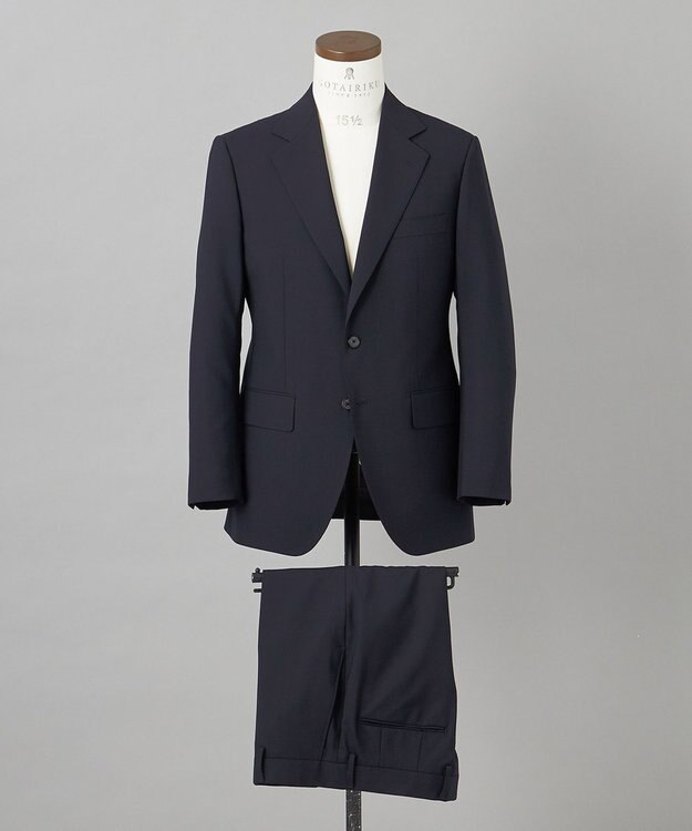 GOTAIRIKU 【オールシーズン対応】WOOL×POLYESTER ライトウェイト スーツ（ネイビー） ネイビー系