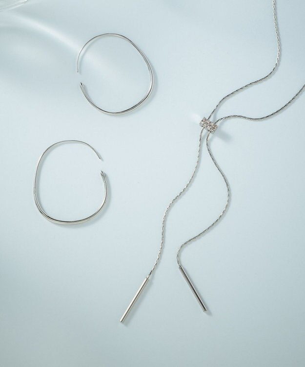 23区 スネークチェーン ラリエット ネックレス シルバー系