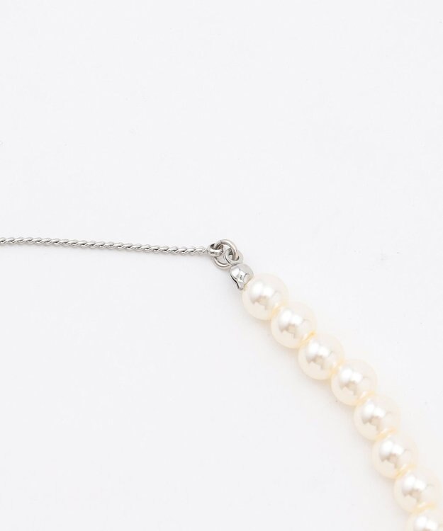 ANY パールラリエットネックレス シルバー