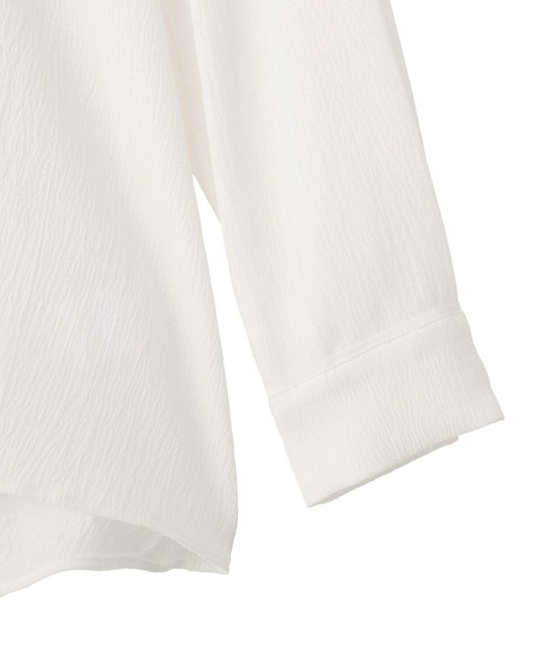 YECCA VECCA パールジャガードペプラムブラウス Off White