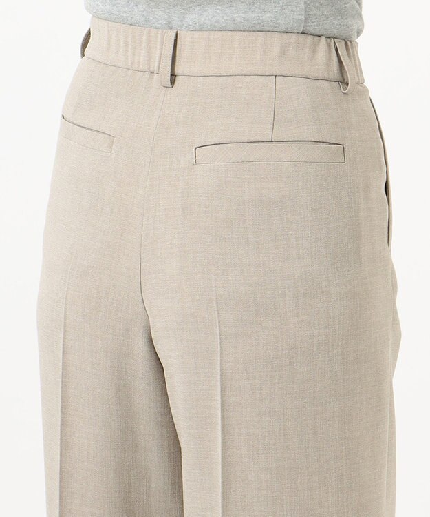 自由区 【イージーケア/セットアップ対応】サマーセットアップ ワイドパンツ ベージュ