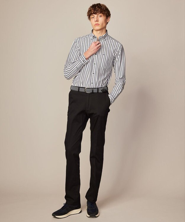 JOSEPH ABBOUD 【キングサイズ・ウエストも伸びる！】オーガニックストレッチ パンツ ブラック系