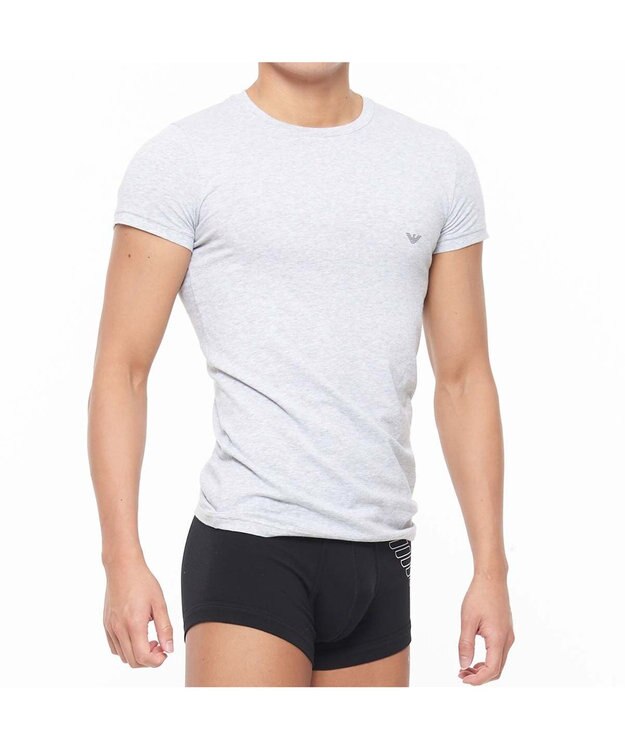 NAIGAI EMPORIO ARMANI STRETCH COTTON CREW NECK T-SHIRT 半袖 アンダーシャツ EUサイズ 54007295 ミドルグレー