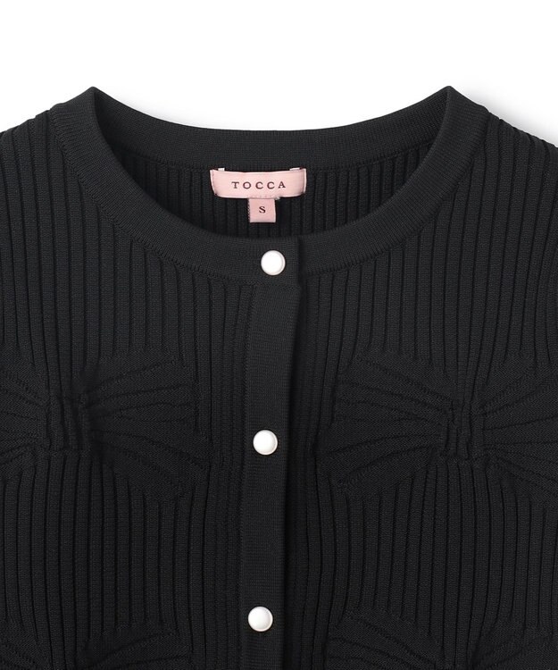 TOCCA RIBBON HIDE&SEEK カーディガン ブラック系