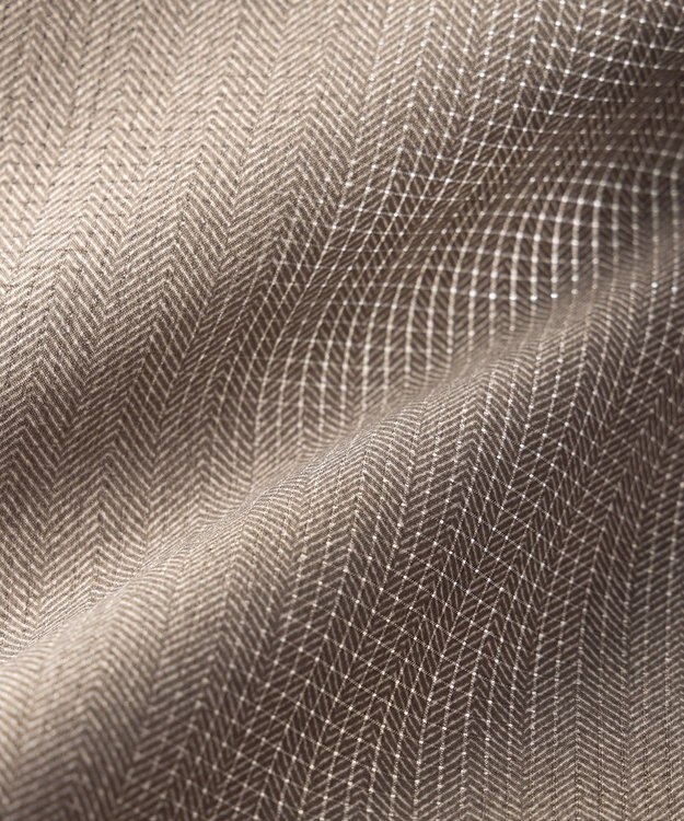 GOTAIRIKU 圧倒的清涼感・８つの夏機能【接触冷感/通気性/軽量/撥水…等】クールドッツ セットアップジャケット_ヘリンボーンプリント（25年モデル） ベージュ_ヘリンボーン柄