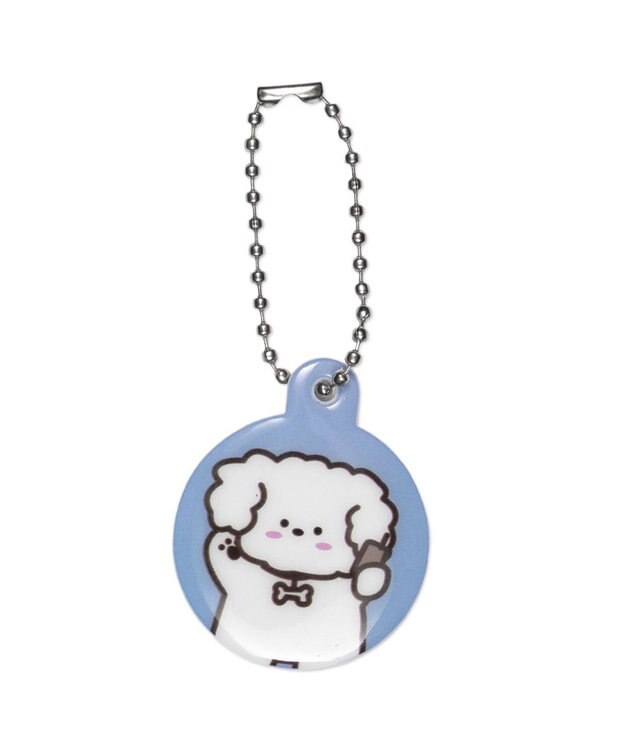 WEGO 【痛バ＆推し活グッズ】チャーム付きゆるアニマルガラケーカードホルダーキーホルダー ブルー