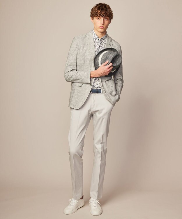 JOSEPH ABBOUD 【キングサイズ・ウエストも伸びる！】オーガニックストレッチ パンツ ライトグレー系8