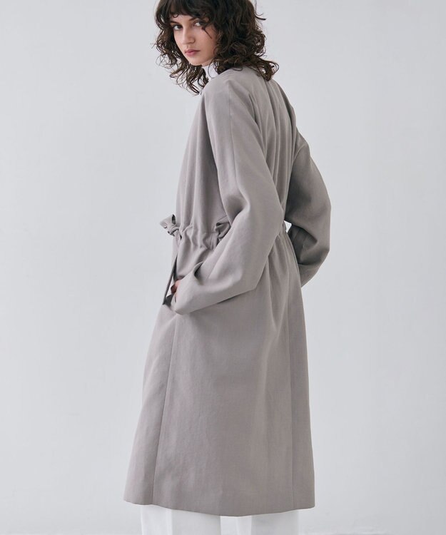 BEIGE， 【洗える】PORDIC / ノーカラードルマンロングコート Taupe