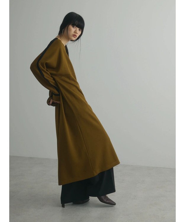 Green Parks armonia．ダンボール配色ワンピース Khaki