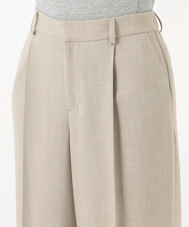 自由区 【イージーケア/セットアップ対応】サマーセットアップ ワイドパンツ ベージュ