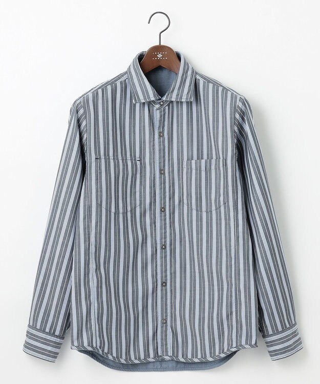 JOSEPH ABBOUD 【キングサイズ・2WAY】リバーシブル シャツ ブルー系