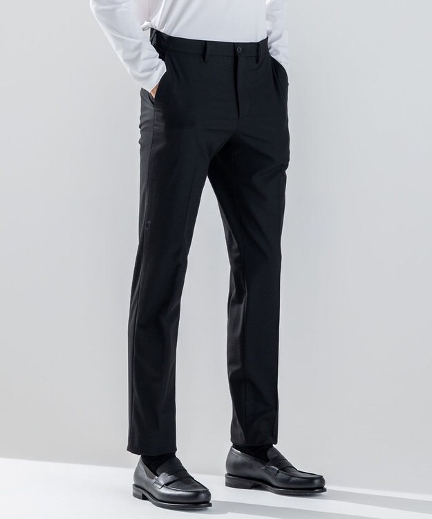 JOSEPH HOMME 新素材【ストレッチ】ウール混 キャリーマンストレッチ　 テーパードパンツ / CITY ブラック系