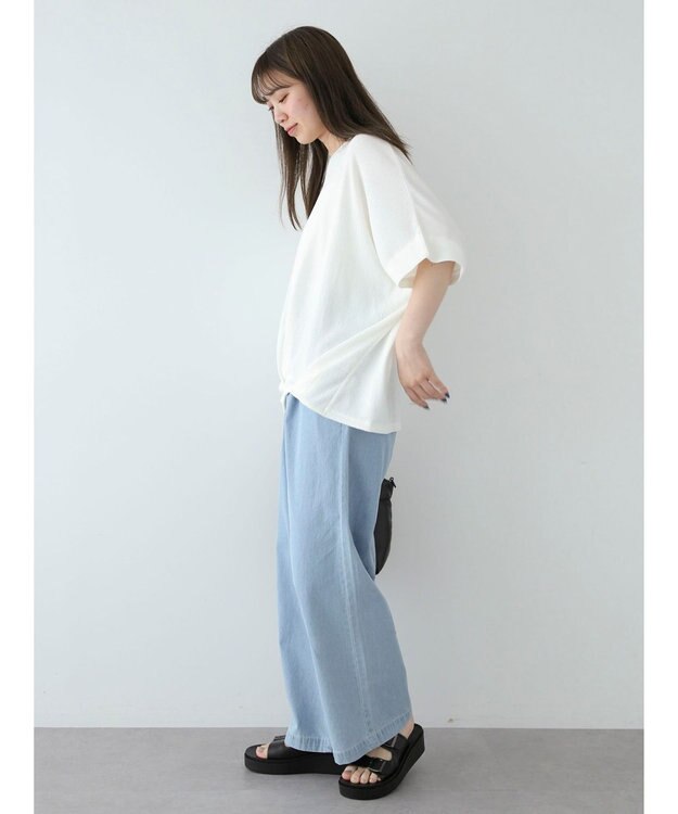 Green Parks 裾タック表面カットプルオーバー Off White