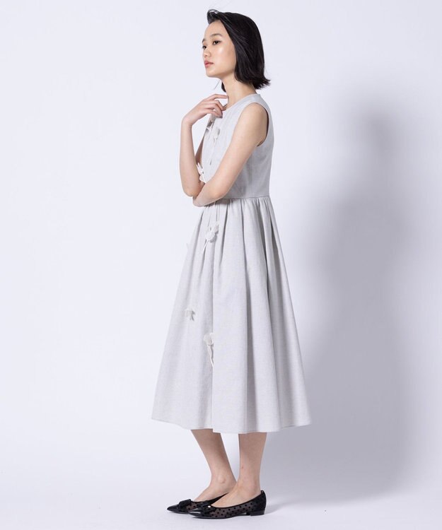TOCCA 【洗える】TULIP FLUFF ドレス ライトグレー系