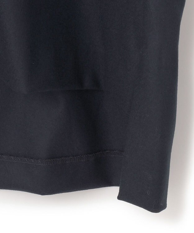 ICB 【洗える・WEB限定カラーあり】 ウールミルドサキソニー キーネックブラウス ネイビー系［WEB限定］