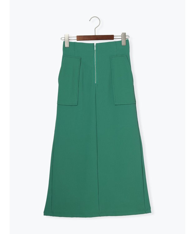 Te chichi フロントZIPトリコットタイトスカート グリーン