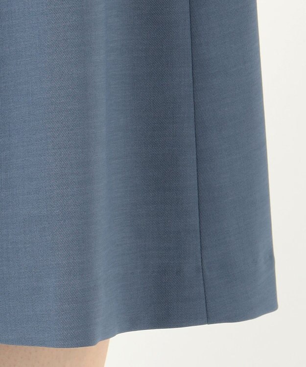 J.PRESS LADIES 【洗える】ドライタッチツイルストレッチ スカート ダルブルー系