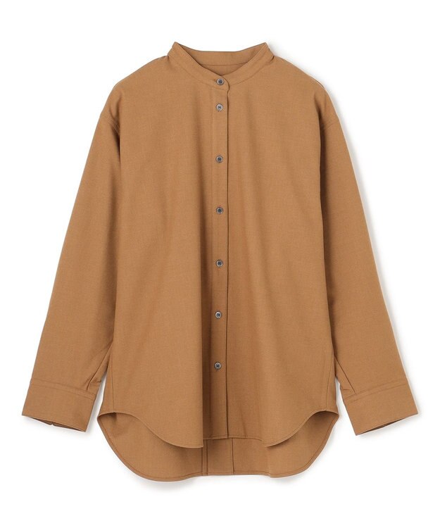 UNFILO ライトフランネル オーバーシャツ キャメル