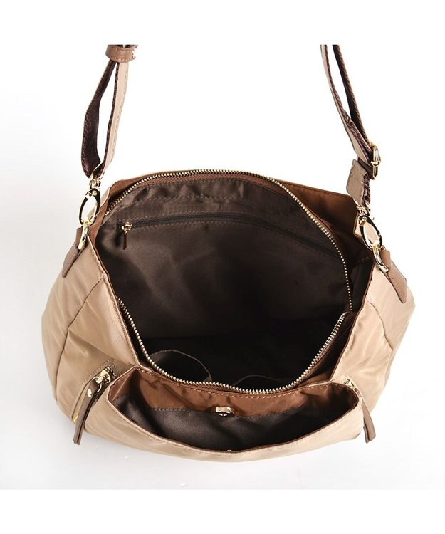 LA BAGAGERIE 【MONICA】ナイロン2WAYショルダーバッグ ベージュ