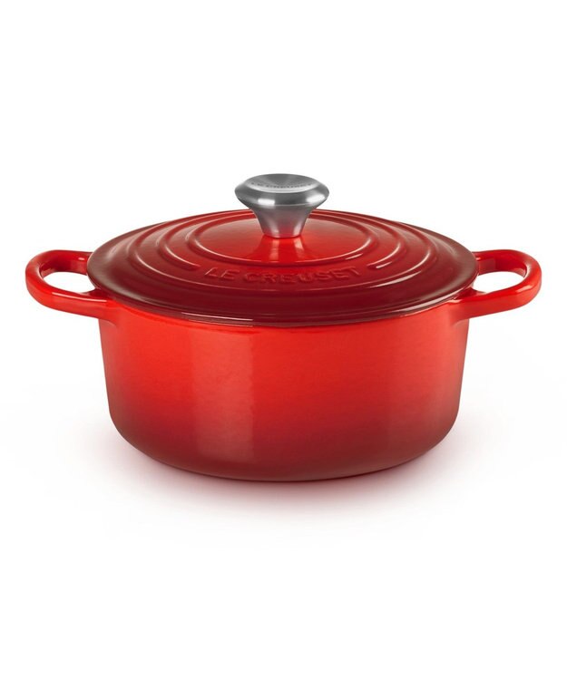 YAMATO テーブル＆キッチン 【ル・クルーゼ】シグニチャー ココット・ロンド 18cm  チェリーレッド レッド