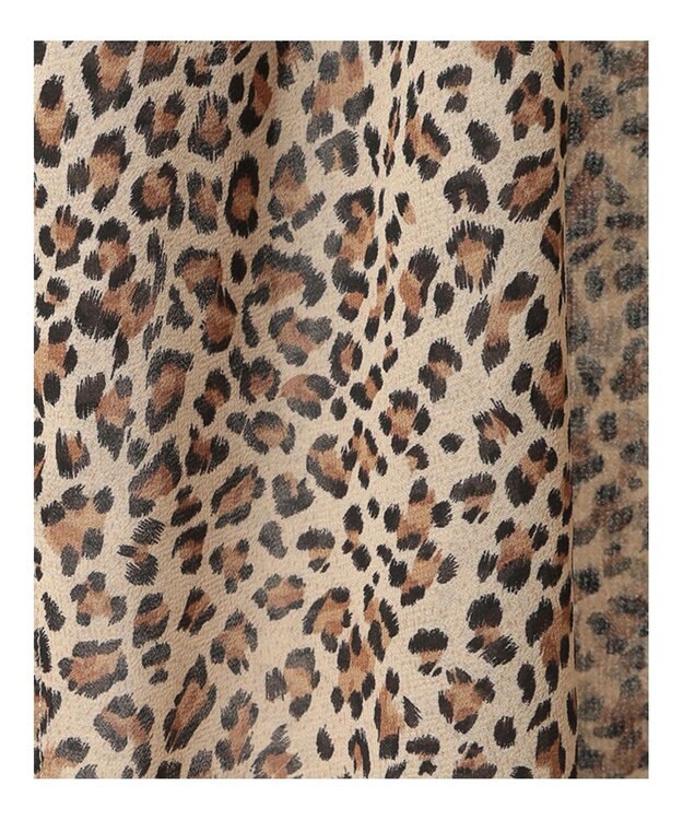 YECCA VECCA フリルデザインロングシャツ Leopard