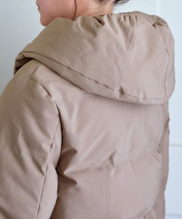 Tiaclasse 袖口リブデザインシームレスダウン モカ