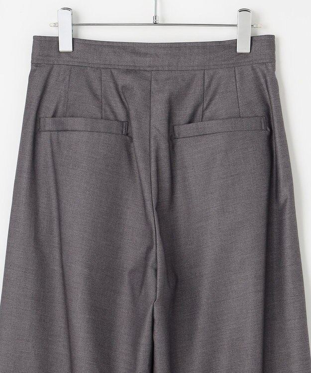 #Newans 【洗濯機可/しわになりにくい】ベリーワイドパンツ チャコール