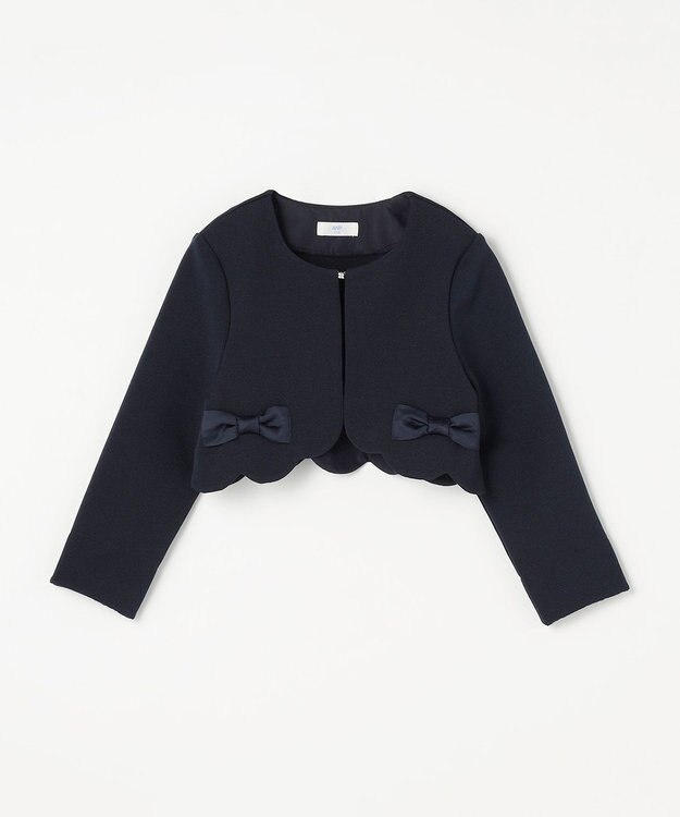 ANY KIDS リボン ボレロジャケット ネイビー