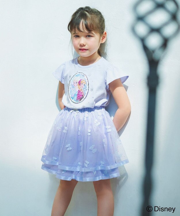 ANY KIDS 【ディズニープリンセス/フローズン】ミラクルスパンコールTシャツ サックスブルー（エルサ）