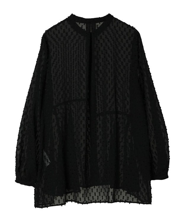 Green Parks アシメティアードブラウス Black