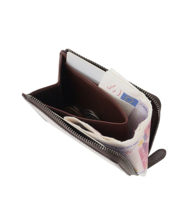 genten プレッソ ミニ財布 ダークブラウン