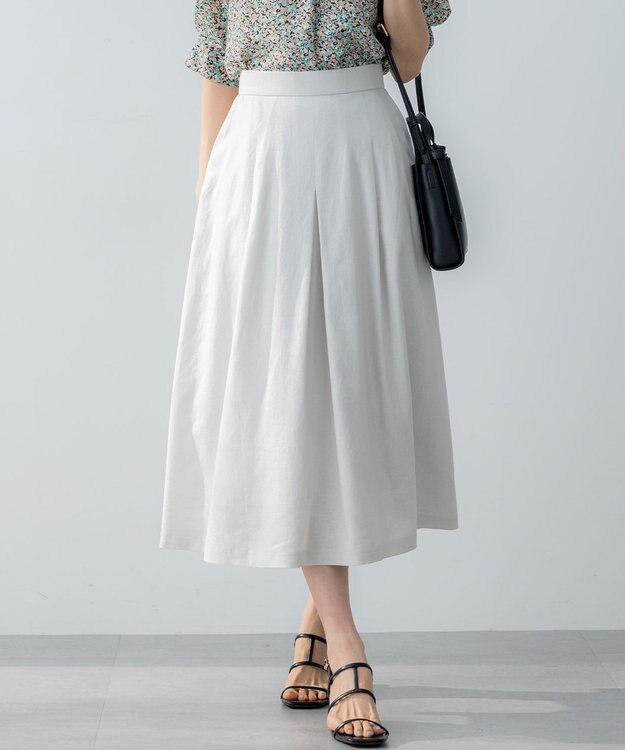 組曲 S リネンレーヨン スカート グレージュ系