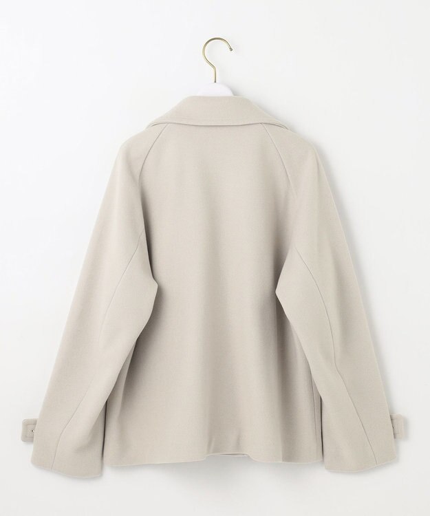 ANY SIS 【セットアップ可】メルトンライク ピーコート アイボリーベージュ