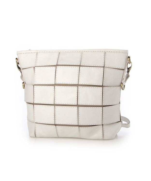 UNBILLION ピークスピーク PEAKS PEAK / 牛革パッチワーク口折れ2wayショルダー アイボリー