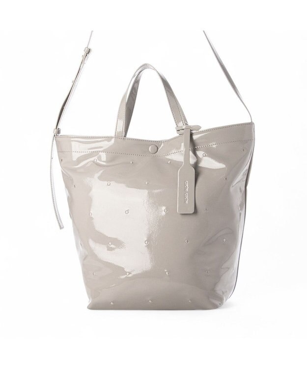 UNBILLION カシュカシュ cachecache / エナメル2wayトート ライトグレー