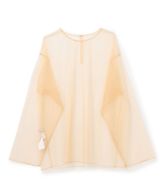 BEIGE， 【洗える・Oggi 6月号掲載】SILENE / オーバーサイズチュールブラウス Beige