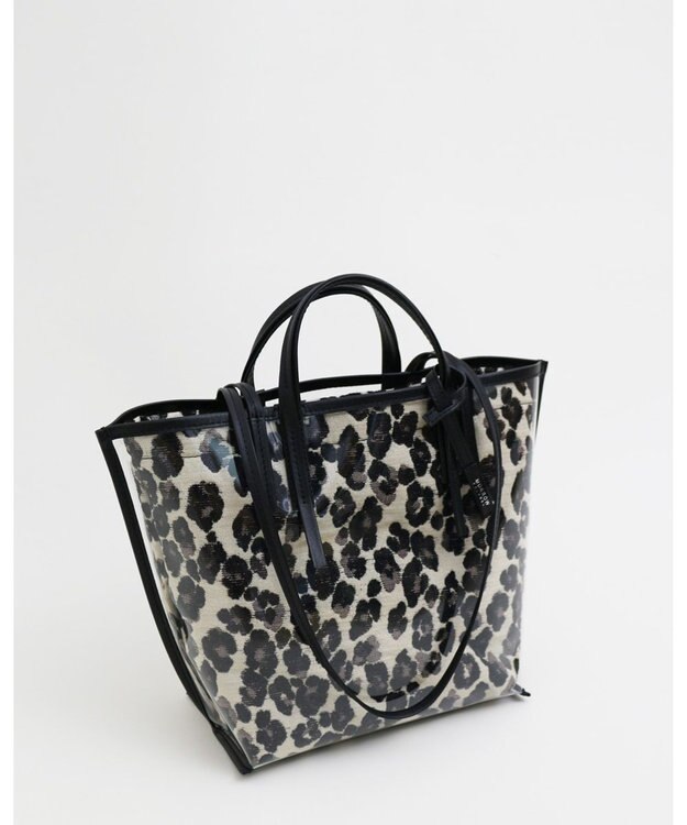 MORROW by thank 【軽量】CECILY OW 2way バッグ 1インナーSET ブラック X レオパード