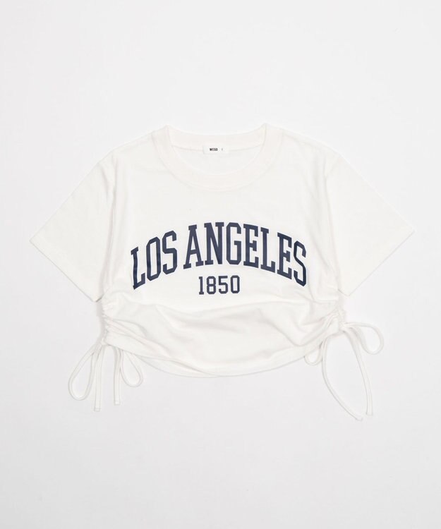 WEGO グラフィックサイドリボンドロストショートT 柄1