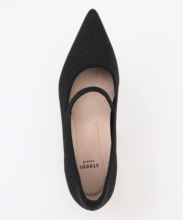 steppi 【洗える/撥水】パールヒール パンプス ブラック