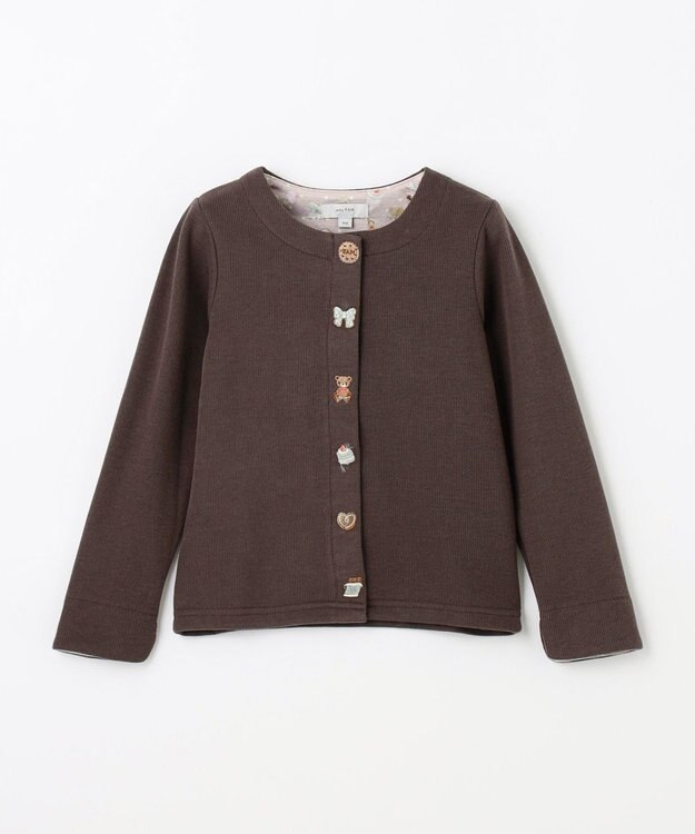 ANY KIDS スイーツ スナップボタン カーディガン チョコレート